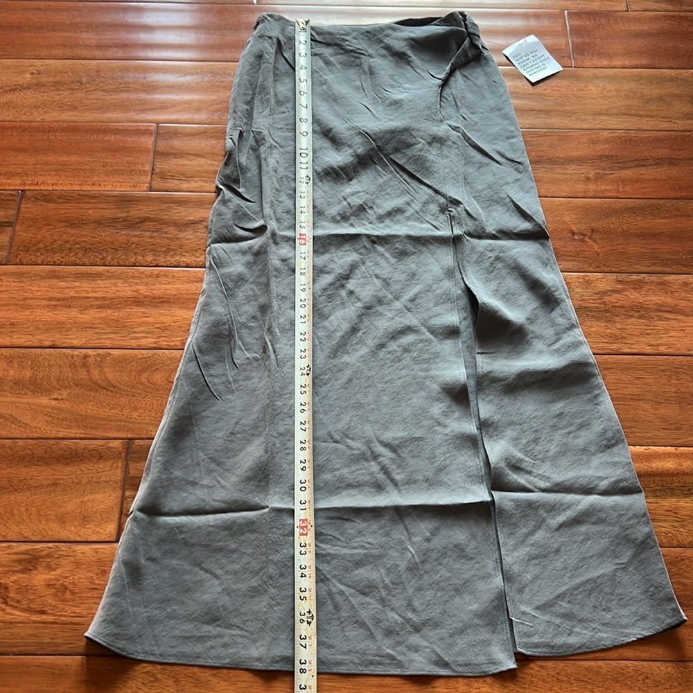 NWT TOPSHOP Soft Touch Twist Low Rise Maxi Skirt Multipe Sizes Charcoal - Picture 8 of 10